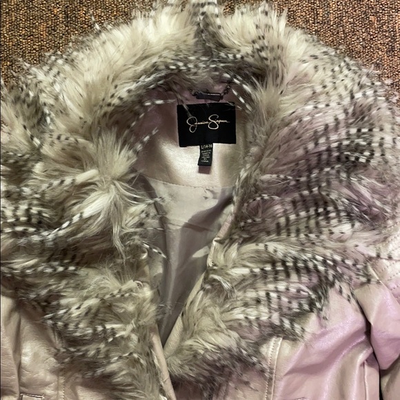 Faux Leather Fur Collar Jacket - Picture 3 of 6